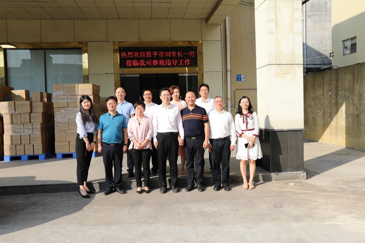 恩平市市委副书记市长刘兵、恩平市市委常委关凯宁等领导一行莅临FH网页登录实业有限公司进行参观考察